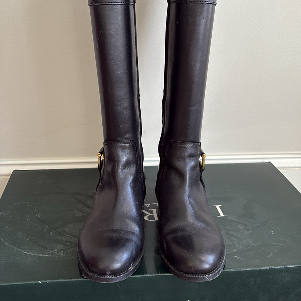 Riding boots wide calf leather - Picture 3 of 4
